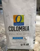 Mängden socker i Organics Columbia arabica whole beancoffee