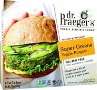 Mängden socker i Gluten free super greens veggie burgers