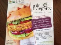 Mängden socker i Organic California Style Veggie Burgers