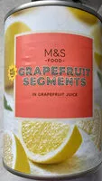 Mängden socker i Grapefruit segments