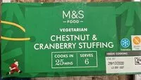 Mängden socker i Vegetarian chestnut & cranberry stuffing