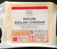 Mängden socker i Mature English Cheddar