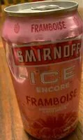 Mängden socker i Smirnoff -ice Framboise