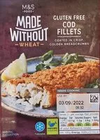 Mängden socker i Gluten free Cod Fillets Made Without wheat