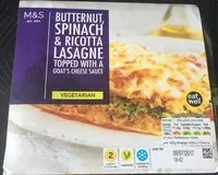 Mängden socker i Butternut Spinash et Ricotta Lasagne