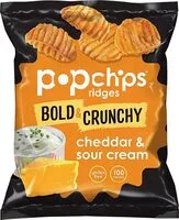 Mängden socker i Ridged potato chips cheddar sour cream potato