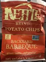 Mängden socker i Kettle brand, potato chips, backyard barbeque
