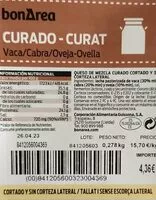 Mängden socker i Bon área queso curado mezcla