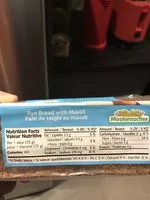 Mängden socker i Pain de seigle au muesli