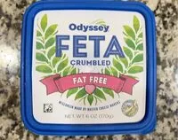 Mängden socker i Feta Cheese Crumbles (Fat Free)