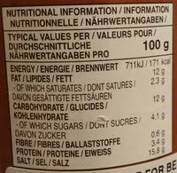 Mängden socker i Pâte instantanée pour soupe de boeuf vietnamienne