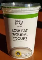 Mängden socker i Low fat live natural yogurt