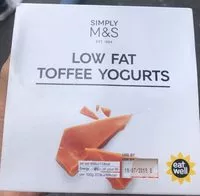 Mängden socker i Low Fat Toffee Yogurts