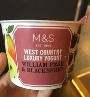 Mängden socker i West Country Luxury Yogurt pear & Blackberry
