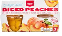 Mängden socker i No Sugar Added Diced Peaches Fruit Cups