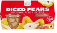 Mängden socker i Diced Pears In Light Syrup Fruit Cups