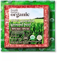 Mängden socker i 90% lean 10% fat 100% grassfed ground beef