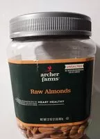 Mängden socker i Unsalted raw almonds, unsalted