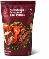 Mängden socker i Steakhouse seasoned beef frozen patties