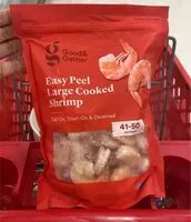 Mängden socker i Large cooked shrimp