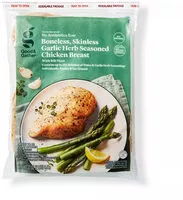 Mängden socker i Boneless, skinless garlic herb chicken breasts