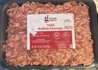 Mängden socker i Mild ground italian sausage