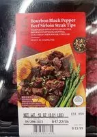 Mängden socker i Bourbon, black pepper, beef, sirloin, steak tips