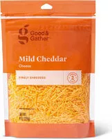 Mängden socker i Good & gather mild cheddar cheese finely shredded