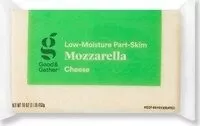 Mängden socker i Mozzarella low moisture part skim cheese