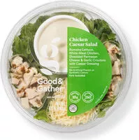 Mängden socker i Chicken caesar salad romaine lettuce