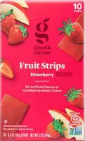 Mängden socker i Strawberry fruit strips