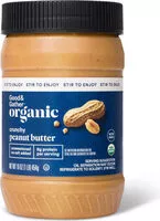Mängden socker i Organic crunchy peanut butter
