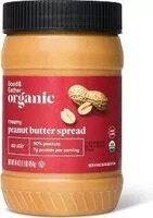 Mängden socker i Organic creamy peanut butter spread
