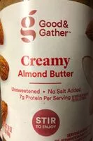 Mängden socker i Unsweetened creamy almond butter