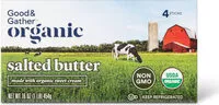 Mängden socker i Organic salted butter