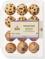 Mängden socker i Mini muffins with blueberry & chocolate chip variety pack
