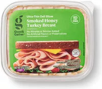 Mängden socker i Smoked honey turkey breast ultra thin deli slices