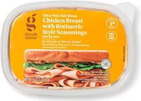 Mängden socker i Rotisserie seasoned chicken breast with rib meat