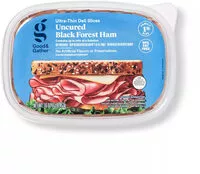 Mängden socker i Uncured black forest ham ultra thin deli slices