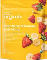 Mängden socker i Organic strawberry & banana frozen fruit blend