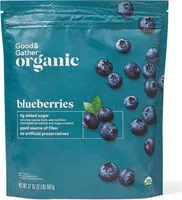 Mängden socker i Organic frozen blueberries