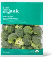 Mängden socker i Organic steam in bag broccoli florets