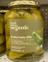 Mängden socker i Organic kosher baby dills