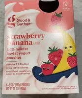 Mängden socker i Strawberry banana yogurt pouch