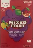 Mängden socker i Mixed Fruit: Fruit-Flavored Snacks