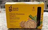 Mängden socker i Classic hummus singles