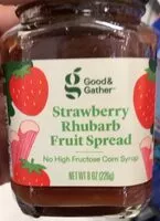 Mängden socker i Strawberry rhubarb fruit spread