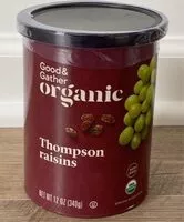 Mängden socker i Thompson Raisins Organic
