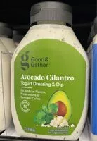 Mängden socker i Avocado Cilantro Yogurt Dressing & Dip