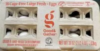 Mängden socker i 18 cage free large fresh eggs